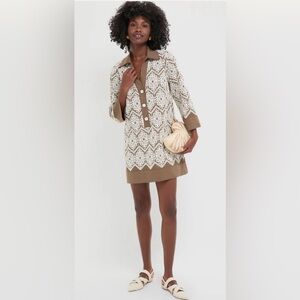 New Tuckernuck Mocha Mouse Lace Collier Dress size XL